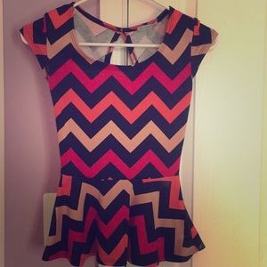 Aztec printed peplum shirt👌🏼